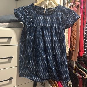 Banana Republic Blue Patterned Blouse